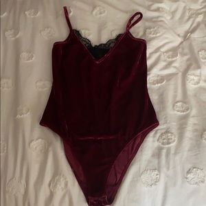 Velvet Maroon Body Suit